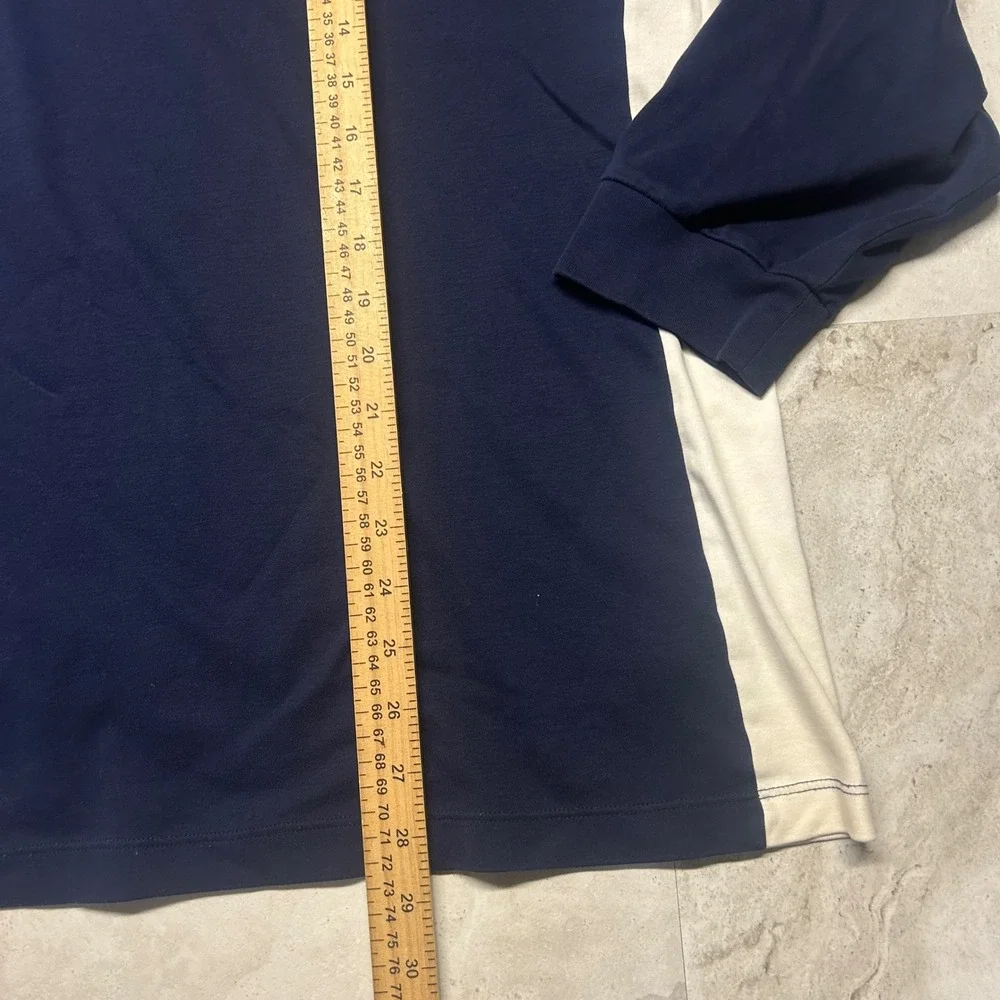 Polo Ralph Lauren Quarter Zip Navy Blue Mens 3XLT Pima Soft Touch Pullover Sport